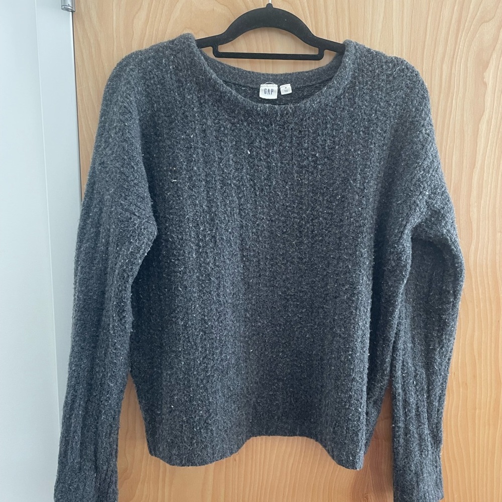 fuzzy gap sweater